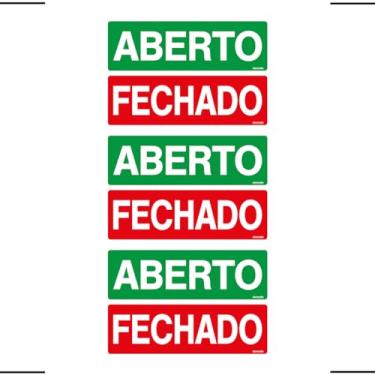 Imagem de Combo 3 Placas De Sinalização Aberto/Fechado 30x10 Ekomunike - P-30 F9e