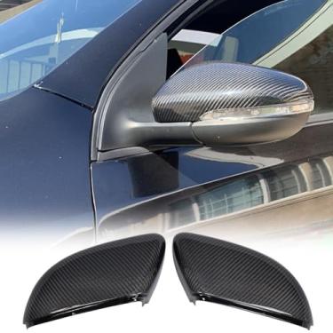 Imagem de Tampas de espelho de fibra de carbono para Volkswagen VW Golf MK6/Golf MK6 GTI/Golf MK6 R20 2010-2014 Tampas de capa de espelho retrovisor exterior do carro