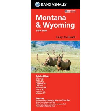 Imagem de Rand McNally Easy to Read Folded Map: Montana/Wyoming State Map