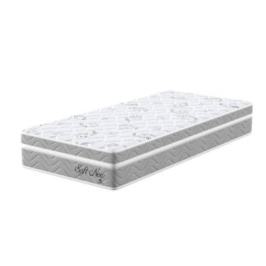 Imagem de Colchão Solteirão 108x198x24cm Molas Ensacadas Soft New Montreal Cinza