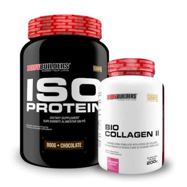 Imagem de Kit Iso Protein 900g + Bio Collagen 200g - BODYBUILDERS (Médio, Chocolate)