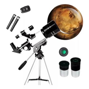 Imagem de BAOERYAA Telescópio Profissional Astronômico Refrator,Tubo Único Telescópio Para Adultos E Criança - Com Suporte Para Celular E Tripé Grande Abertura De 70 Mm Inteligente Telescópio Para Ver Planetas