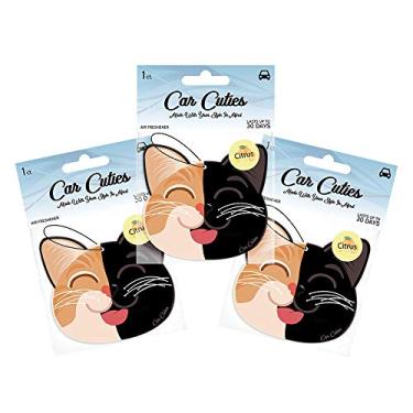 Imagem de Car Cuties Frio CAT Car Air FRESHENER - Design de gato fofo, perfume de longa duração, parte dos lucros beneficia Paws Chicago (Citrus - Pacote com 3)