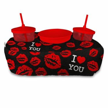 Imagem de Almofada Kit Cinema Pipoca 2 copos canudo e balde I Love You