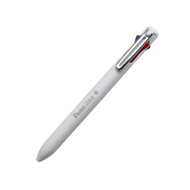 Imagem de Pentel Caneta Esferográfica Izee 1.0mm 4 Cores Tintas Verde Preto Vermelho e Azul Claro Corpo Branco SM/BXC470W
