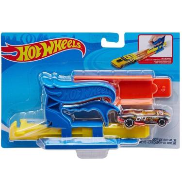 Imagem de Brinquedo hot wheels lançador com carrinho azul mattel fth84
