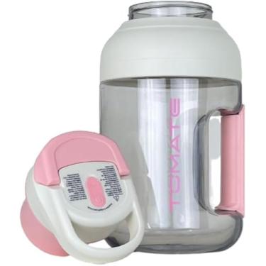 Imagem de Garrafa de Suco Portátil Copo Liquidificador Elétrico Portátil com Carregamento USB com Capacidade 1500 ML (Rosa) - YODHE