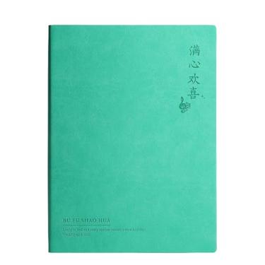 Imagem de Joucien Caderno Cornell retrô multicolorido para estudantes universitários, caderno horizontal em branco - A4 verde 1 página horizontal (200 folhas)