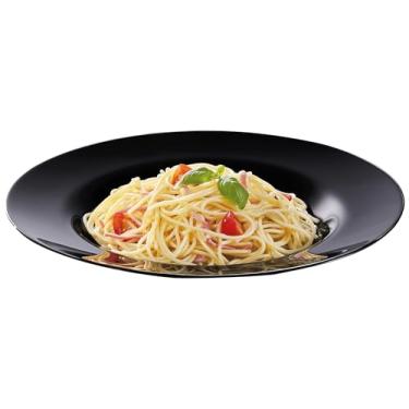 Imagem de Prato de Vidro Opalino Friends Time Pasta Black 28cm - Lyor