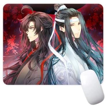 Imagem de The Untamed Mo Dao Zu Shi Danmei romance programa de TV antiderrapante mousepad para jogos computador mouse pad desktop laptop mouse pad com borda costurada 18 x 22 cm
