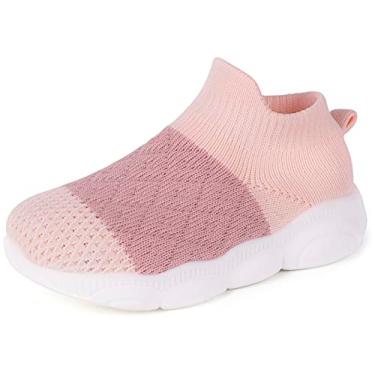 Imagem de Pantufas infantis infantis para meninos e meninas com sola antiderrapante, Rosa - 19, 22