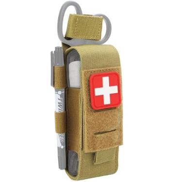 Imagem de ZZY Suporte de bolsa de torniquete tático, bolsa para tesouras médicas Molle, bolsa EMT, adequada para torniquete, tesouras EMT, faca dobrável, bolsa organizadora pequena para uso ao ar livre