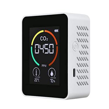 Imagem de Medidor de Co2 Com Retroilnação Lcd Sensores Tvoc detector de Concentração de Co2 de Dióxido de Carbono Interno Tesr de Analior de Ar Com Display de Tempeura E Hdity