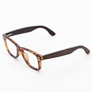 Imagem de Armação Óculos Grau Haste Madeira Quadrado- Thor / Óculos Sunrise-Masculino