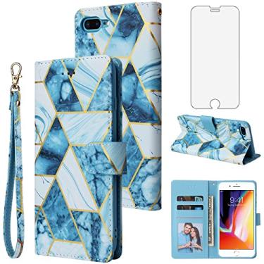 Imagem de Asuwish Capa carteira compatível com iPhone 7 Plus, 8 Plus, 7/8 Plus, protetor de tela de vidro temperado, porta-cartões, acessórios de celular, capa para celular para iPhone 7s 7s + 7 8s 8+ Phones8