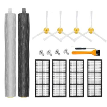 Imagem de Peças de reposição para iRobot Roomba 800 900 Series 805 850 860 861 866 870 871 880 890 960 980 981 985 Aspirador de pó, 4 filtros, 4 escovas laterais e parafusos e 1 conjunto de escova de rolo