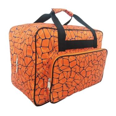 Imagem de Colaxi Estojo de transporte para máquina de costura, bolsa portátil para armazenamento de organização doméstica, sacola de viagem para casa, Laranja