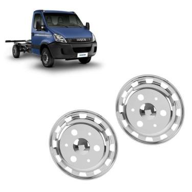 Imagem de Par Calota Americana Dianteira Aro 17,5 Iveco Daily s Rodoar - Fabbof