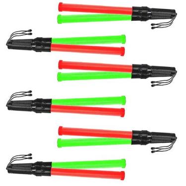 Imagem de Bastao Sinalizador Led  2 Cores Kit 6 Unidades Fluorescente Emergencia