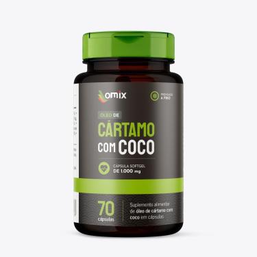 Imagem de Óleo de Cártamo + Coco (1 g) - 70 cápsulas - Omix-Unissex