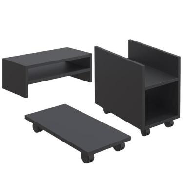 Imagem de Kit Suporte Para Cpu Nobreak Guide Cyber e Suporte De Monitor Stand La