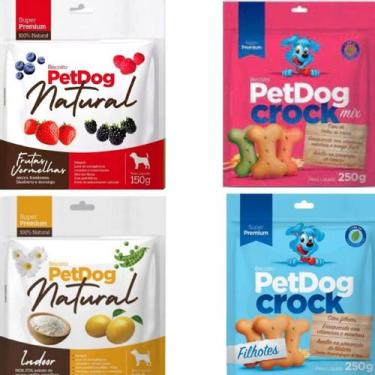 Imagem de Kit 4 Petdog Natural E Crock Super Premium Para Cães - Pet Dog