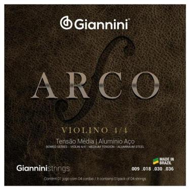 Imagem de Encordoamento violino giannini arco geavva aluminio - i-5 / 16
