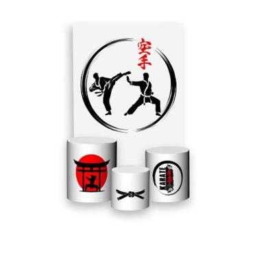 Imagem de Painel De Festa Vertical 1,50 x 2,20 + Trio De Capas Cilindro - Karate