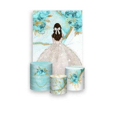 Imagem de Painel De Festa Vertical 1,50 x 2,20 + Trio De Capas Cilindro -  Princ