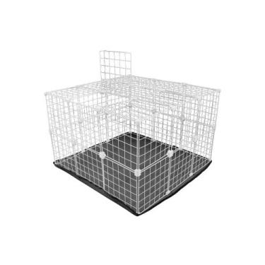 Imagem de Cercado Aramado Porquinho da Índia 90x90x60 Cm Teto com Bandeja Higiên