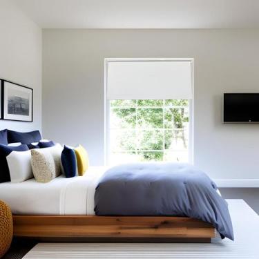 Imagem de Persiana Rolo Blackout Branca 140 cm (Largura) x 160 cm (Altura) Corti