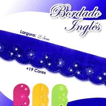 Imagem de Bordado Inglês - Rolo Com 13,7 Metros - Azul Royal - Nº:207- Ctl61 - N