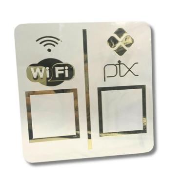 Imagem de PAREDE DUPLO WI-FI - PIX - Cristal com Dourado - Lm Balcoes