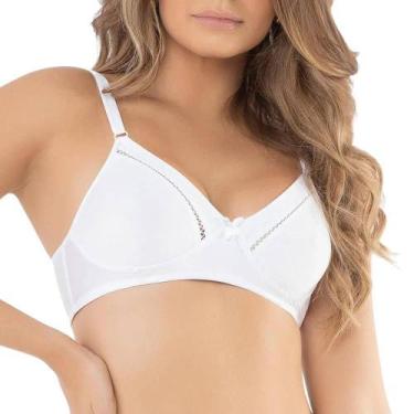 Imagem de Sutiã Básico DelRio 40614 Microfibra, 46, Branco