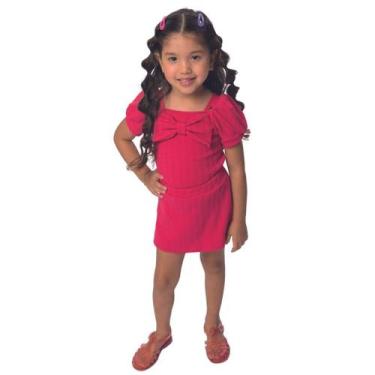 Imagem de Conjunto de Roupa Infantil Blusa e Short/Saia em Jaquard - Dente D' Le