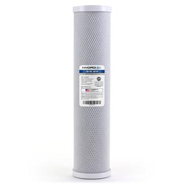 Imagem de Hydronix Filtro de água de bloco de carbono de coco NSF HX-CB-45-2010 Whole House, comercial e industrial, 11,4 cm x 50,8 cm - 10 mícrons, 50,8 cm, branco