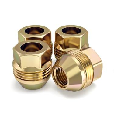 Imagem de White Knight 2007-4 Zinco dourado (tamanho hexagonal de 7/8") Porca de rosca dupla de ponta aberta - 4 peças