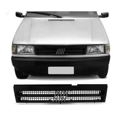 Imagem de Grade Radiador Uno Elba Fiorino Preta + Emblema 1991 A 1999 - 5259374