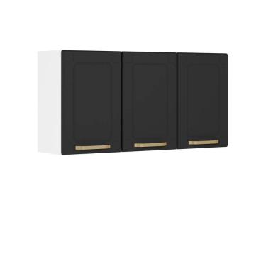 Imagem de Armário Aéreo Alto De Aço 3 Portas Linha Colors Bertolini Grafite