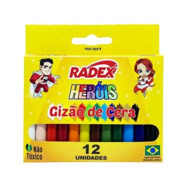 Imagem de Gizão de Cera 12 Cores Radex Heróis