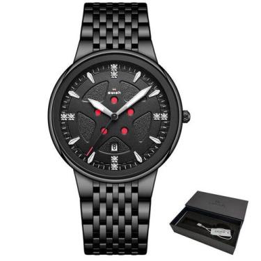 Imagem de Relógio SWISH Masculino Dois Tons Ouro Aço Banda - ElaShopp