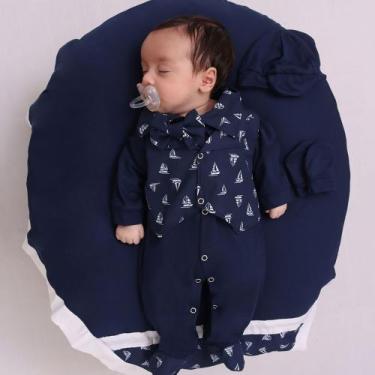 Imagem de Saída de Maternidade para Bebe Menino Barquinho 5 Peças - Pandora Baby