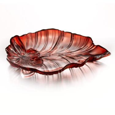 Imagem de Fifth Avenue Crystal Travessa de folha venezia, vermelha