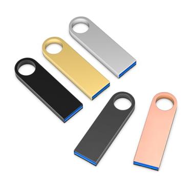 Imagem de Wooolken Pen Drive USB 3.0 32 GB, Pacote com 5 Unidades, Resistente à Água e Poeira, Velocidade de Transferência de até 70 MB/s, Compatível com PC/Mac/Laptops