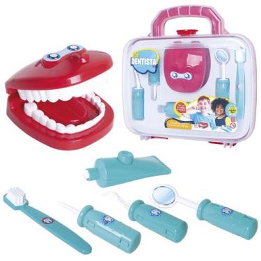 Imagem de Brinquedo Infantil Maleta De Dentista Brincar De Médico Faz De Conta 6