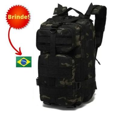Imagem de Mochila Tática Militar Impermeável Reforçada 40 Litros - GN, Preto com