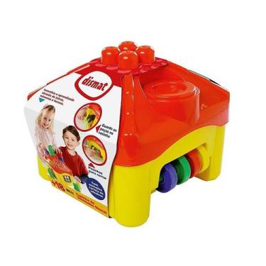 Imagem de Blocos de Encaixe Casinha de Atividades 10 pçs Sortido MK211 - Dismat