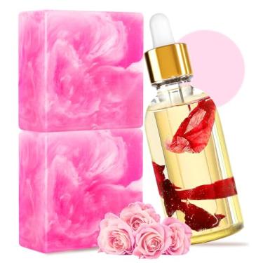 Imagem de BASSI Barras de Sabonete Yoni e Conjunto de Óleo Yoni Natural, Lavagem Vaginal com Óleo Yoni Natural para Mulheres Desodorantes Vaginais para Lavagem Feminina Equilíbrio de Ph, Elimina Odor, Óleo Femi