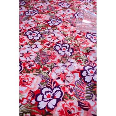 Imagem de Tecido Impermeável Acqua Linea Floral Tropical Vermelho - 1,40m de Lar