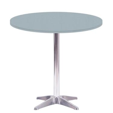 Imagem de Mesa Delta em Alumínio 75 cm (Alt) Base em X Tampo MDP Redondo 70 cm (Larg) x 2,50 cm (Alt) Cinza